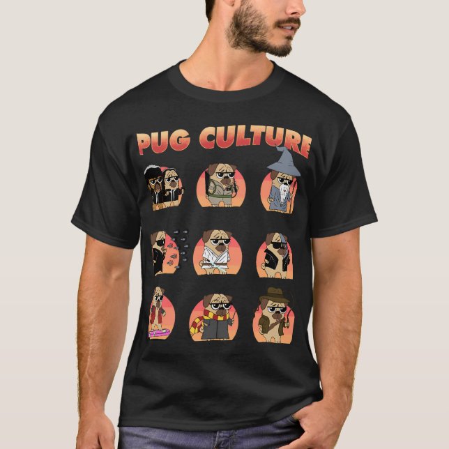 Camiseta Cultura Pug - Películas (Anverso)