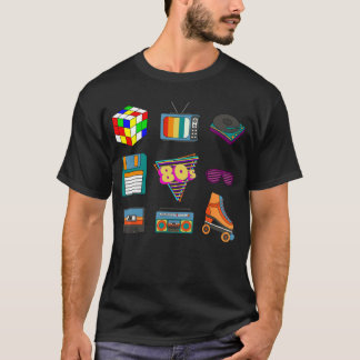 Camiseta Cultura retro de la moda de los 80 Música disco Pa