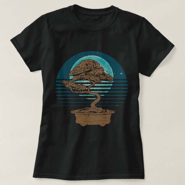 Camiseta Cultura retro japonesa budista Luna llena de globo (Diseño del anverso)