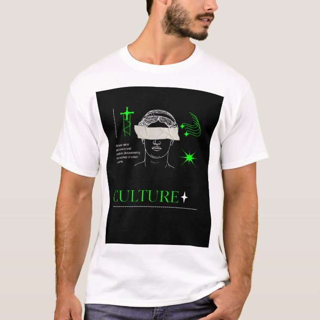 Camiseta Culture Street Art Graphic Tee – Urban Creative Ex (Anverso)