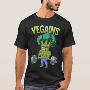 Camiseta Culturismo de gimnasio vegano Vegains