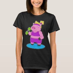 Camiseta Culturista De Cerdo Mancuerna Fisicoculturismo