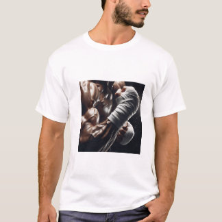 Camiseta Culturista Hiperrealista con Manos Vendadas Boxean