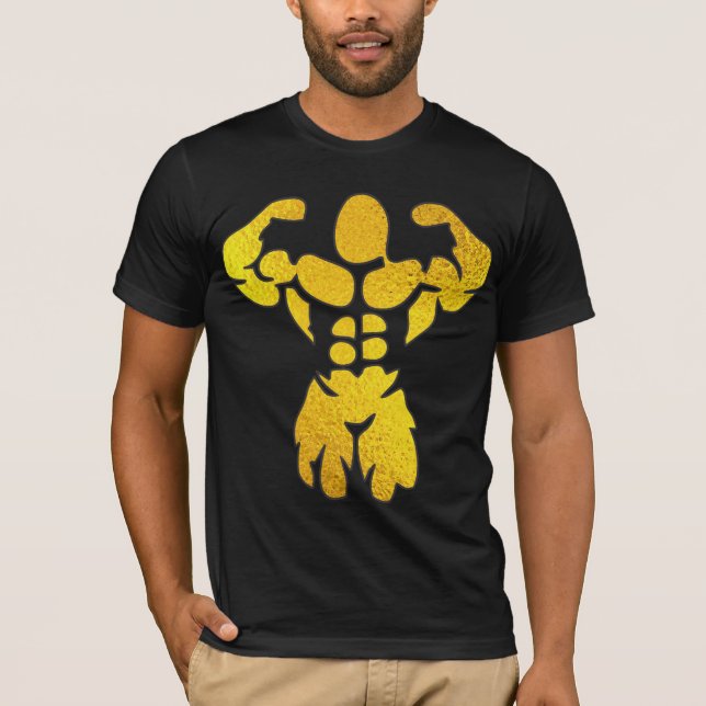 Camiseta Culturista Hoja de Oro (Anverso)