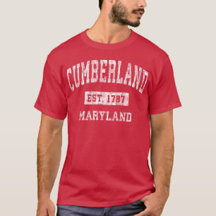 Camiseta Cumberland Maryland Md Deportes Establecido retro