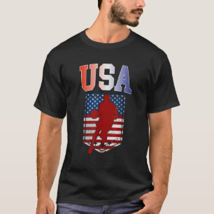 Camiseta Cumbre de Bandera Americana de Baloncesto de Hombr