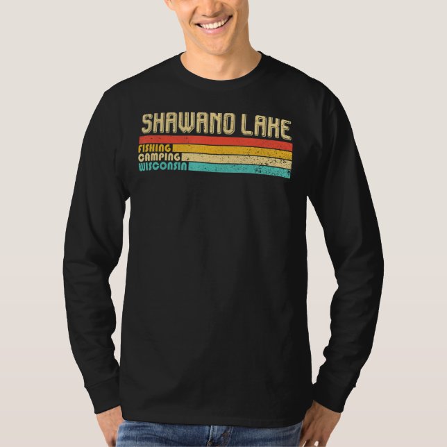 Camiseta Cumbre de Camping de Pesca divertida de Shawano La (Anverso)