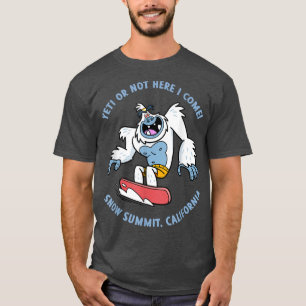 Camiseta Cumbre de Nieve, vacaciones de Snowboard en Califo
