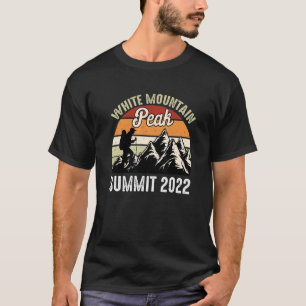 Camiseta Cumbre de pico de montaña blanca escalada 2022 pin