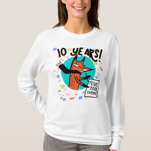 Camiseta Cumbre del Libro de Imágenes 10 años TURQ (Anverso)