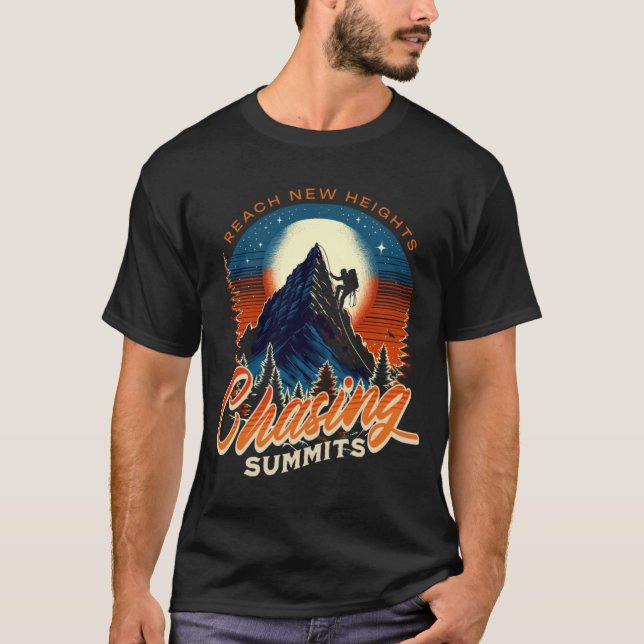 Camiseta Cumbres de caza: alcanzar nuevas alturas (Anverso)