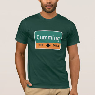 Camiseta Cumming, marcador del camino, Georgia, los