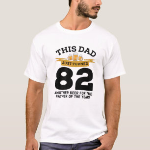 Camiseta Cumple 82 Aves Bebiendo Papá 82 Padre Cumpleaños G