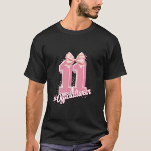 Camiseta Cumpleañera Coqueta Lazo 11 Años Hombres Mujeres P