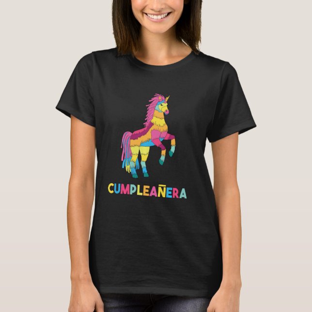 Camiseta Cumpleañera Niña Hoy es mi cumpleaños Piñata Unico (Anverso)
