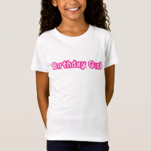 Camiseta Cumpleañera Rosa y Blanco con Estrellas
