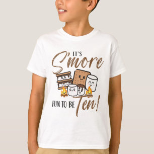 Camiseta Cumpleaños 10 Fogata Malvavisco Es Más Divertido