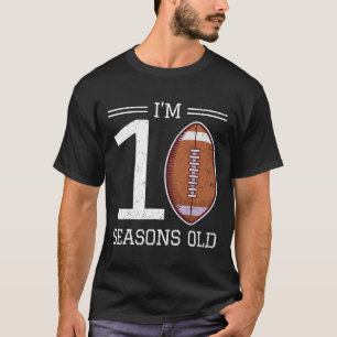 Camiseta Cumpleaños 10 Hito Fútbol Americano Niño 10 A