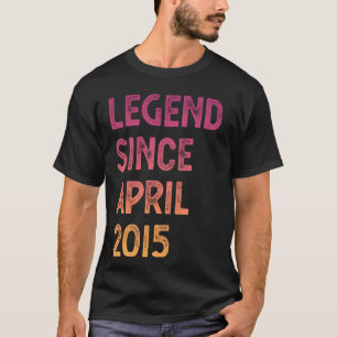 Camiseta Cumpleaños 10 niños niñas Leyenda Desde abril 2015