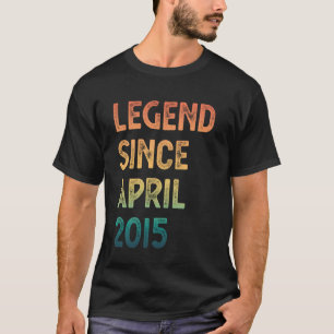 Camiseta Cumpleaños 10 niños niñas Leyenda Desde abril de 2