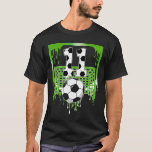 Camiseta Cumpleaños 11 Fútbol Helado Goteo 11 Años Pa