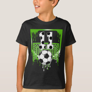 Camiseta Cumpleaños 11 Fútbol Helado Goteo 11 Años Pa