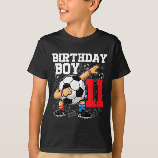 Camiseta Cumpleaños 11 para niños fútbol soccer 11 años