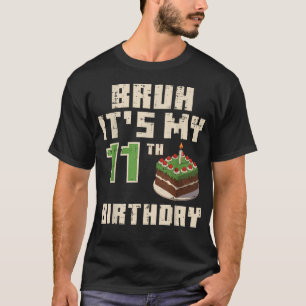 Camiseta Cumpleaños 11 Pixel Gaming Cumpleaños 11 Años Juga