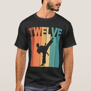 Camiseta Cumpleaños 12 Karate Tema Taekwondo 12 Años