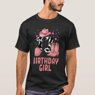 Camiseta Cumpleaños 12 Vaca Patrón Vaquera 12 Años Cumpleañ