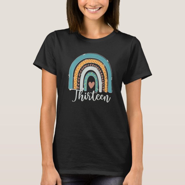 Camiseta Cumpleaños 13 Años del Arcoiris G (Anverso)