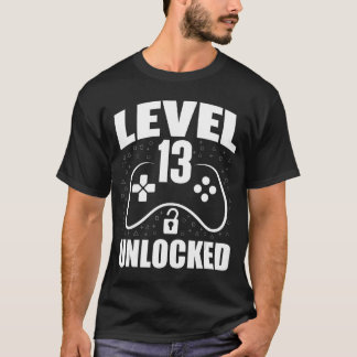 Camiseta Cumpleaños 13 videojuegos jugador 13 años divertid
