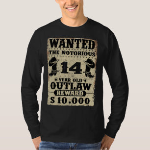 Camiseta Cumpleaños 14 años que se busca cumpleaños fuera d