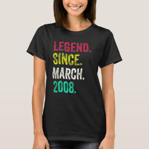 Camiseta Cumpleaños 14  Leyenda de 14 Años Desde Marzo 200