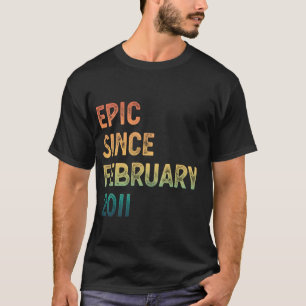 Camiseta Cumpleaños 14 niños niñas Épico desde febrero de 2