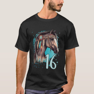 Camiseta Cumpleaños 16 Chicas Caballo Establo De Equitación