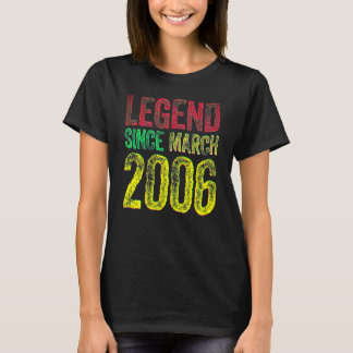 Camiseta Cumpleaños 16 Marzo Legend Sin 16 Años