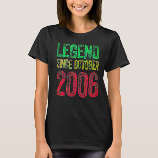 Camiseta Cumpleaños 16 Octubre Nacido Leyenda de 16 Años De