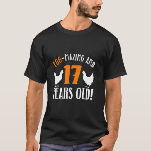 Camiseta Cumpleaños 17 17 Años Granjero de pollos pollo