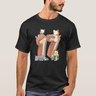 Camiseta Cumpleaños 17 de Gatos Diecisiete 17 Años