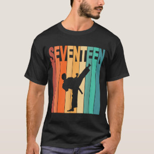 Camiseta Cumpleaños 17 Karate Tema Taekwondo 17 Años