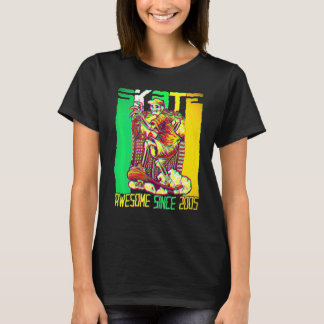Camiseta Cumpleaños 17 Patineta  Patinador Increíble Desde 