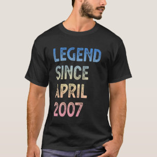Camiseta Cumpleaños 18 Hombres Mujeres Leyenda Desde Abril