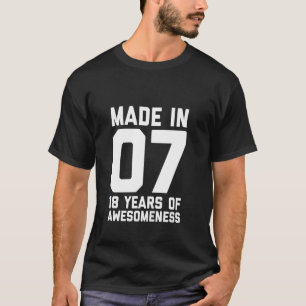 Camiseta Cumpleaños 18 para niños niñas hijo hija edad 18 a
