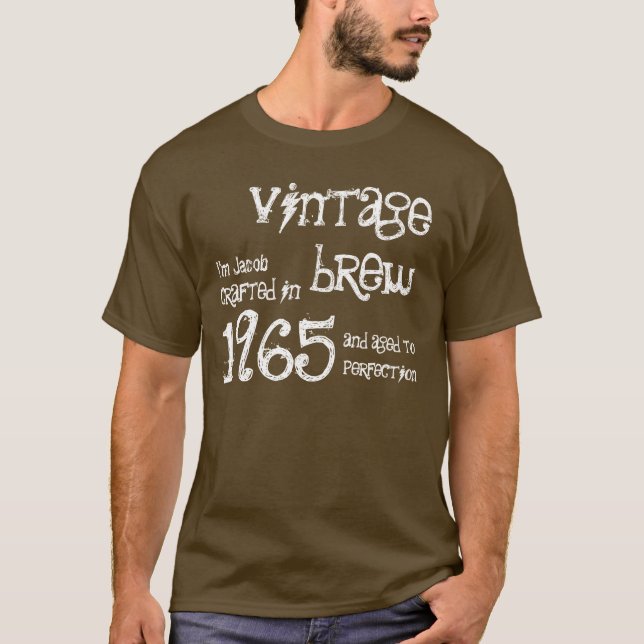 Camiseta Cumpleaños 1965 de la diversión 50.a del Brew del (Anverso)