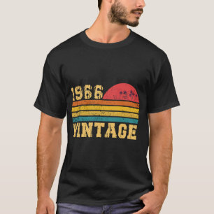 Camiseta Cumpleaños 1966 Atardecer Vintage Retro