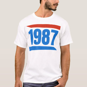 Camiseta Cumpleaños 1987 Estilo Tee Retro Vintage