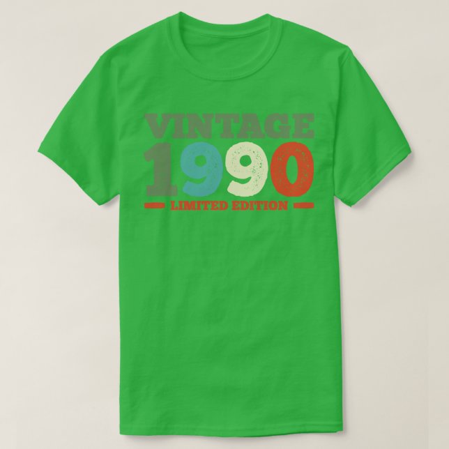 Camiseta cumpleaños 1990 (Diseño del anverso)