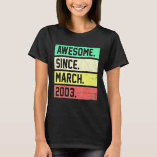 Camiseta Cumpleaños 19 19 Años Increíble Desde el 20 de Ma