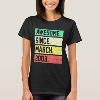 Camiseta Cumpleaños 19 19 Años Increíble Desde el 20 de Ma